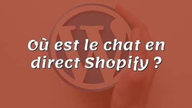 Où est le chat en direct Shopify ?